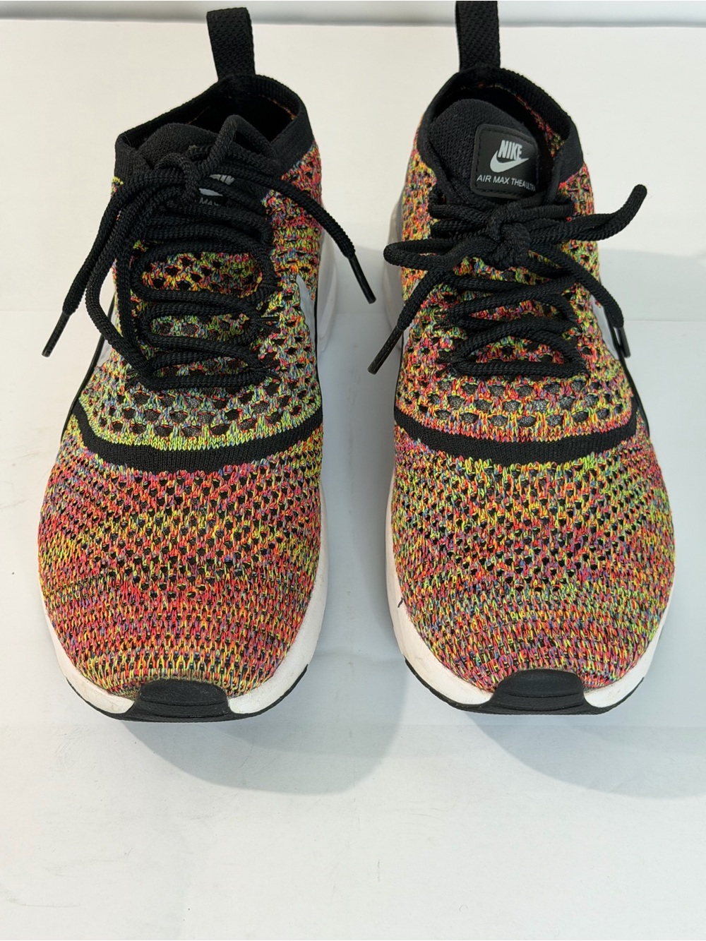 Nike 
Air Max Thea Multicolor Knit Sneakers - Black Trim Size 9